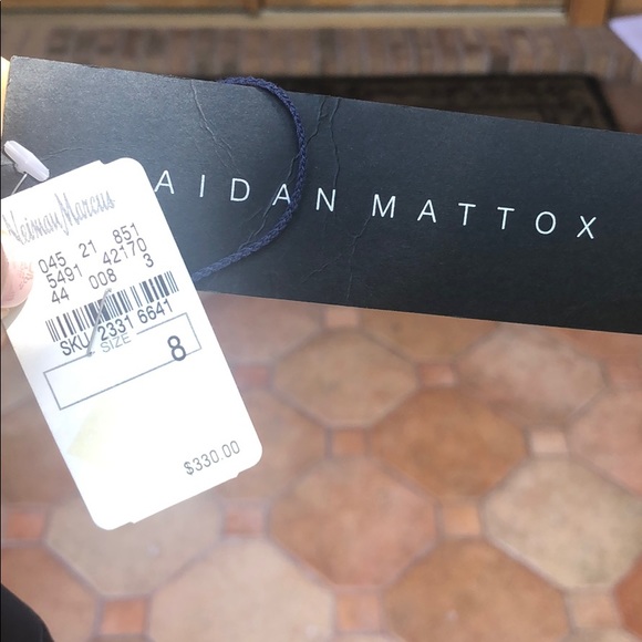 Aiden Mattox Navy Blue Silk Ruffled Dress!! - Picture 8 of 8